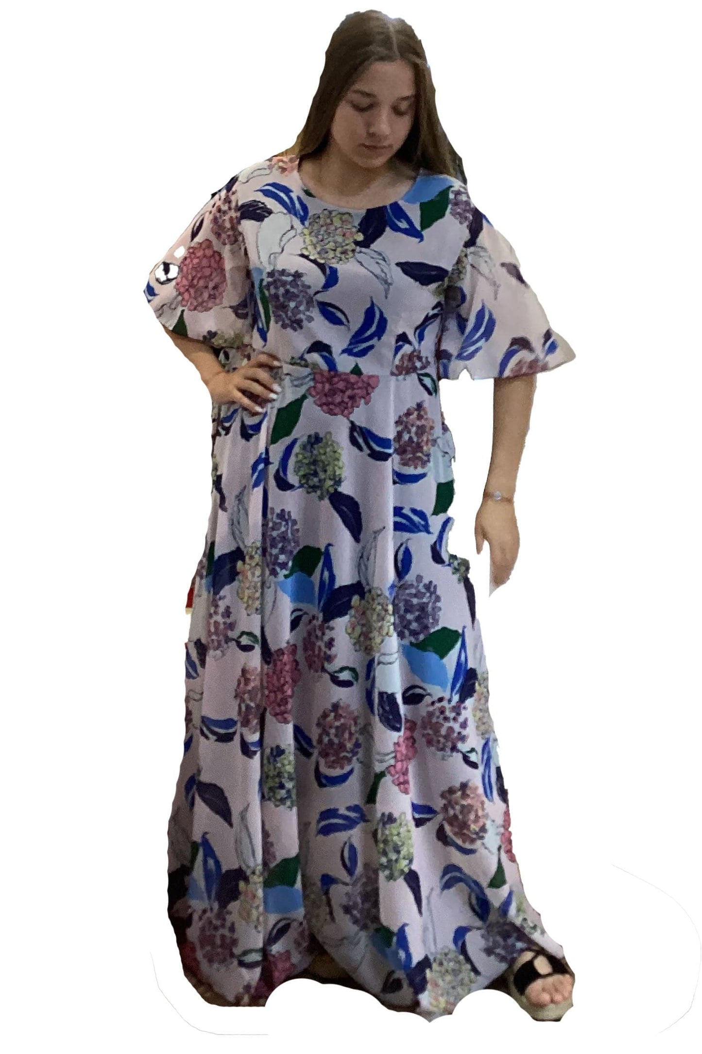 Rochie Maxi cu guler bărcuță și curea pe talie