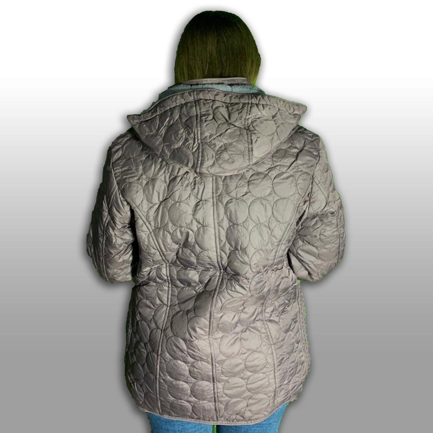 Jachetă îmblănită cu elastic • 2XL - 5XL